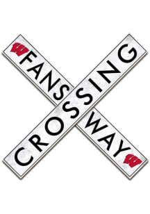 Wisconsin Badgers 48 Inch Fans Way Crossing Wall Art