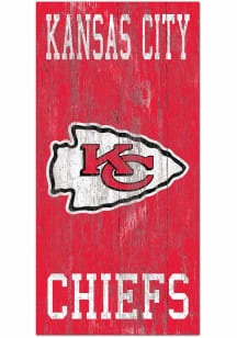 Kansas City Chiefs Heritage Logo 6x12 Sign - Red