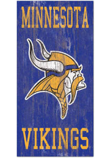 Minnesota Vikings Heritage Logo 6x12 Sign - Purple