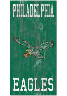 Philadelphia Eagles Heritage Logo 6x12 Sign - Kelly Green