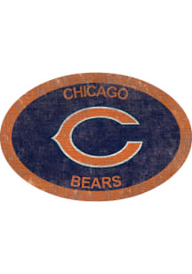 Chicago Bears 46in Oval Sign - Navy Blue