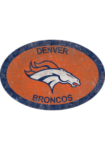 Denver Broncos 46in Oval Sign - Navy Blue