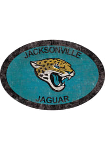 Jacksonville Jaguars 46in Oval Sign - Teal