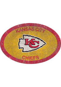 Kansas City Chiefs 46in Oval Sign - Red