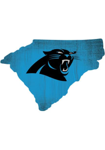 Carolina Panthers State Cutout Sign - Blue