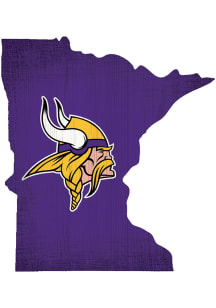 Minnesota Vikings State Cutout Sign - Purple