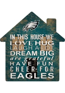 Philadelphia Eagles House 12in Sign - Midnight Green