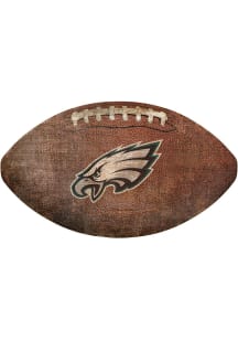 Philadelphia Eagles Football Shaped Sign - Brown
