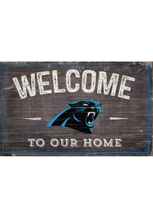 Carolina Panthers Welcome to our Home Sign - Blue