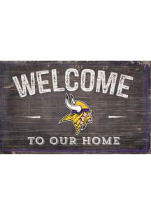 Minnesota Vikings Welcome to our Home Sign - Purple