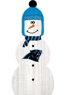 Carolina Panthers Snowman Leaner Sign - Blue