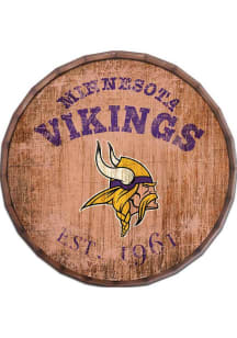 Minnesota Vikings 16in Established Dated Barrel Top Sign - Purple