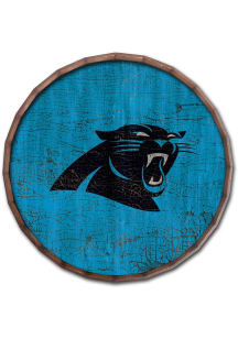 Carolina Panthers Cracked Color 16in Barrel Top Sign - Blue