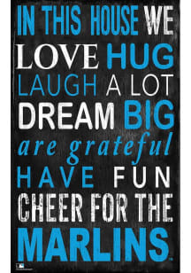 Miami Marlins In This House Sign - Blue