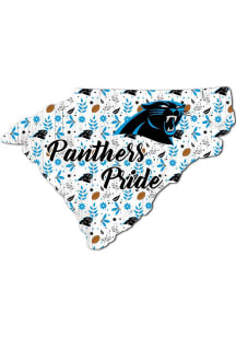 Carolina Panthers 12in Floral State Sign - Blue