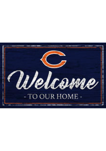 Chicago Bears Welcome 11x19 Sign - Navy Blue