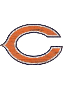 Chicago Bears Logo 8in Cutout Sign - Navy Blue