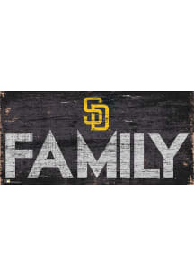 San Diego Padres Family 6x12 Sign - Brown