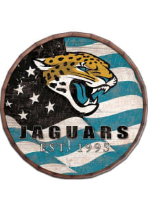 Jacksonville Jaguars Flag 24in Barrel Top Sign - Teal