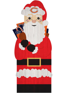 Chicago Bears 31in Santa Leaner Sign - Navy Blue