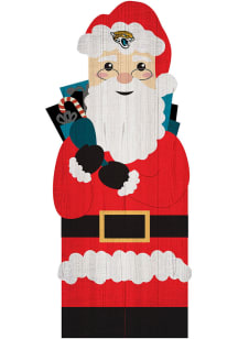 Jacksonville Jaguars 31in Santa Leaner Sign - Teal