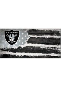 Las Vegas Raiders Flag 6x12 Sign - Black