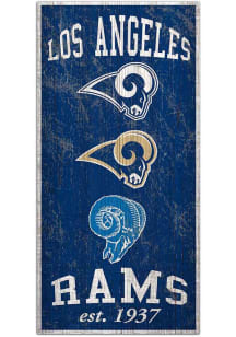 Los Angeles Rams Heritage 6x12 Sign - Blue