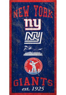 New York Giants Heritage 6x12 Sign - Blue