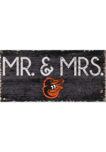 Baltimore Orioles Mr and Mrs Sign - Orange