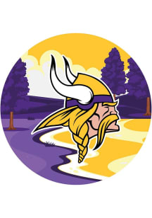 Minnesota Vikings Landscape Circle Sign - Purple