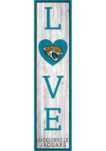 Jacksonville Jaguars 24in Love Leaner Sign - Teal