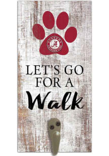 Alabama Crimson Tide 6x12 Leash Holder Sign - White