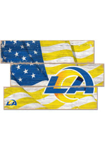 Los Angeles Rams 3 Plank Flag Sign - Blue