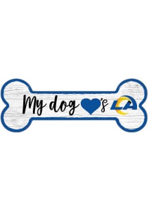 Los Angeles Rams Dog Bone 6x12 Sign - Blue
