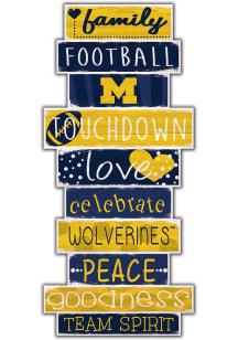 Michigan Wolverines Celebrations Stack 24 Inch Sign - Yellow