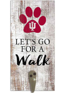 Indiana Hoosiers 6x12 Leash Holder Sign - White