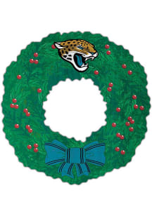 Jacksonville Jaguars Wreath 16in Sign - Teal