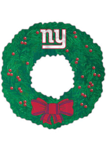 New York Giants Wreath 16in Sign - Blue
