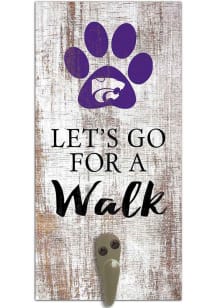 K-State Wildcats 6x12 Leash Holder Sign - White