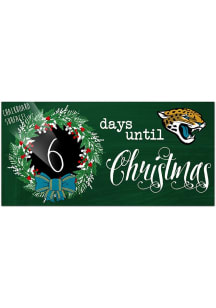 Jacksonville Jaguars Chalk Christmas Countdown Sign - Teal