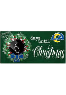 Los Angeles Rams Chalk Christmas Countdown Sign - Blue