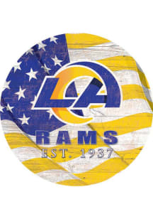 Los Angeles Rams 24in Flag Circle Sign - Blue