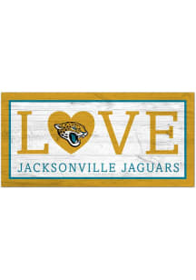 Jacksonville Jaguars Love 6x12 Sign - Teal