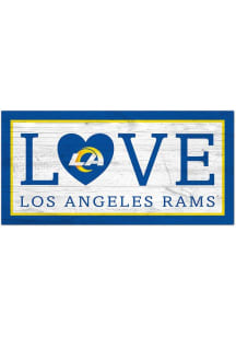 Los Angeles Rams Love 6x12 Sign - Blue