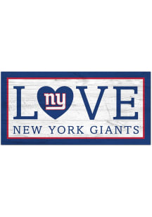 New York Giants Love 6x12 Sign - Blue