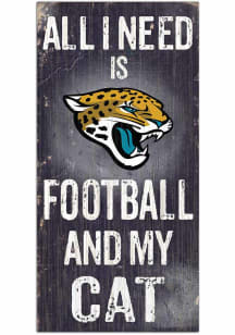 Jacksonville Jaguars Football and My Cat Sign - Teal