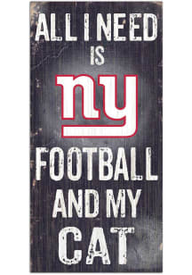 New York Giants Football and My Cat Sign - Blue