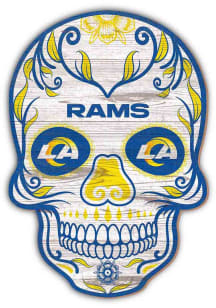 Los Angeles Rams 12in Sugar Skull Sign - Blue