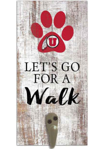 Utah Utes 6x12 Leash Holder Sign - White