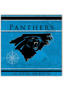 Carolina Panthers Coordinates 10x10 Sign - Blue